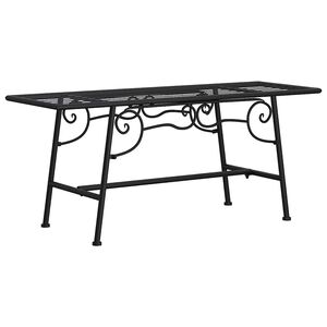 vidaXL Banco de jard&iacute;n de acero negro 110 cm