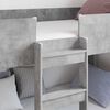 vidaXL Cama Litera para Ni&ntilde;os con colch&oacute;n Gris Concreto 90 x 200 cm