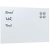 vidaXL Pizarra magn&eacute;tica de pared vidrio templado blanco 60x40 cm