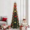 vidaXL Árbol de Navidad artificial con 200 LED Verde 210 cm PVC