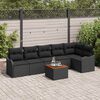 vidaXL Conjunto de sofá de jardín 7 pcs Negro