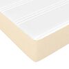 vidaXL Cama box spring con colch&oacute;n tela color crema 90x190 cm