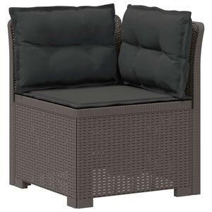 vidaXL Sill&oacute;n Individual de Jard&iacute;n con Cojines Apariencia de Ratan PP