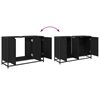 vidaXL Juego de muebles de ba&ntilde;o 4 pcs Roble Negro Madera de ingenier&iacute;a