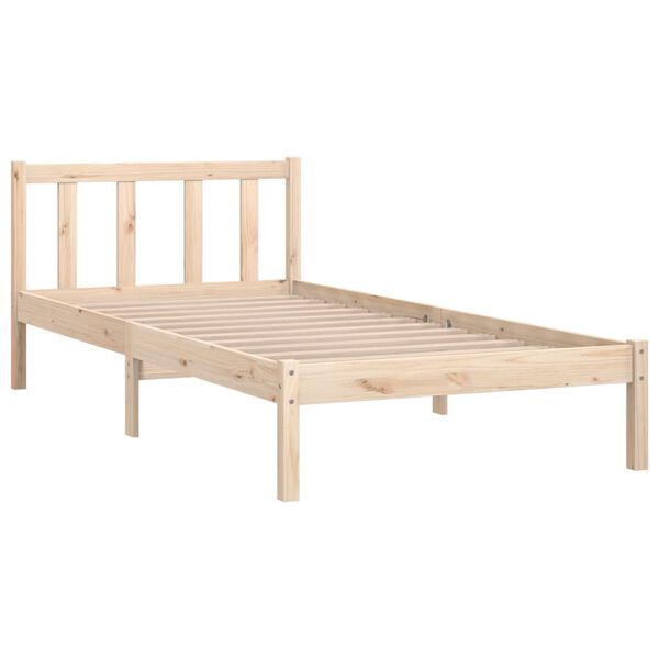 vidaXL Estructura de cama sin colch&oacute;n madera maciza 100x200 cm