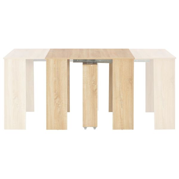 vidaXL Mesa de comedor extensible color roble Sonoma 175x90x75 cm
