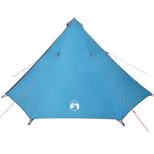 vidaXL Tienda de campa&ntilde;a familiar tipi 8 personas impermeable azul