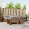 vidaXL Conjunto de sof&aacute;s de exterior 7 pcs Gris Natural y Claro