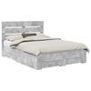 vidaXL Estructura de cama con caj&oacute;n Gris Concreto 140 x 200 cm