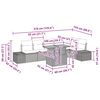vidaXL Conjunto de sof&aacute; de jard&iacute;n 7 pcs Negro Polirat&aacute;n