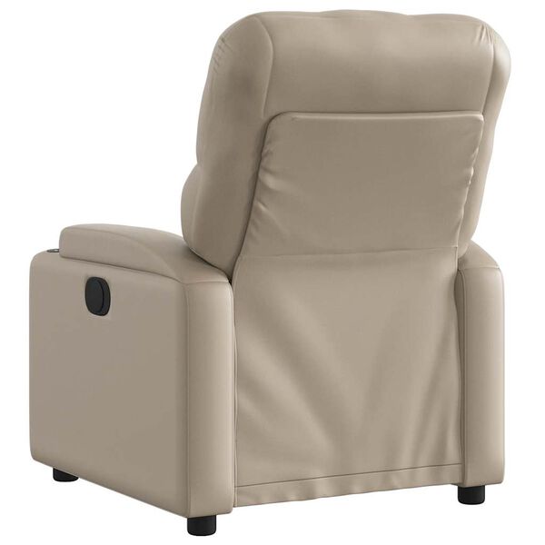 vidaXL Sill&oacute;n reclinable el&eacute;ctrico de cuero sint&eacute;tico color capuchino