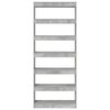 vidaXL Librer&iacute;a Gris Concreto 80 x 30 x 198 cm Madera de ingenier&iacute;a