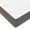 vidaXL Estructura de cama otomana con colchones cuero sint&eacute;tico gris