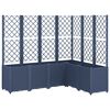 vidaXL Jardinera con enrejado PP azul gris 160x120x140 cm