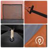 vidaXL Tienda familiar con c&uacute;pula impermeable 6 personas gris naranja