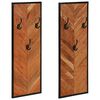 vidaXL Percheros 2 uds madera madera maciza de acacia 35x1x90 cm