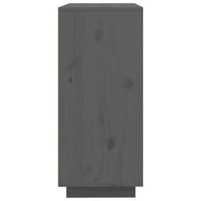 vidaXL Aparador de madera maciza de pino gris 60x35x80 cm