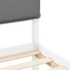 vidaXL Estructura de Cama con Cabecera Tapizada Gris Claro