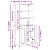 vidaXL Aparador alto Madera envejecida 69,5 x 34 x 180 cm