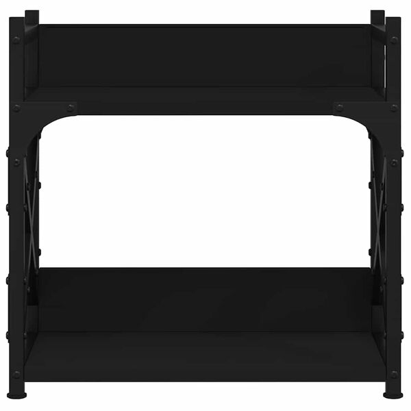 vidaXL Soporte de impresora 2 niveles negro 40x20x40 cm