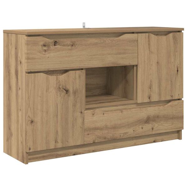 vidaXL Vitrina Roble artesanal 100 x 30 x 65,6 Madera contrachapada