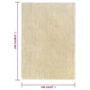 vidaXL Alfombra de pelo largo beige 160x230 cm 50 mm