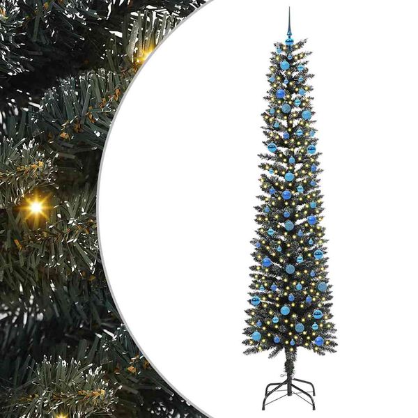 vidaXL &Aacute;rbol de Navidad artificial Verde 240 cm PVC, Pl&aacute;stico y Acero