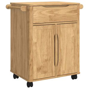 vidaXL Carro de Cocina FLORO Marr&oacute;n cera 72,5 x 45 x 80 cm