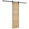 vidaXL Puerta Corredera Marrón 61 x 198,5 cm Madera de pino macizo
