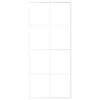 vidaXL Puerta corredera ESG vidrio y aluminio blanca 90x205 cm