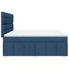 vidaXL Cama box spring con colch&oacute;n tela azul 180x200 cm