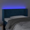 vidaXL Cabecero con LED de terciopelo azul oscuro 93x16x78/88 cm