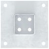 vidaXL Bases para postes cuadradas 12 uds. Plata 71x71 mm