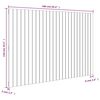vidaXL Cabecero de cama de pared madera maciza pino negro 166x3x110 cm