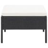vidaXL Set muebles de jard&iacute;n 6 piezas y cojines rat&aacute;n sint&eacute;tico negro