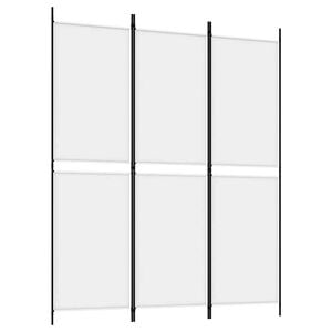 vidaXL Biombo divisor de 3 paneles de tela blanco 150x180 cm