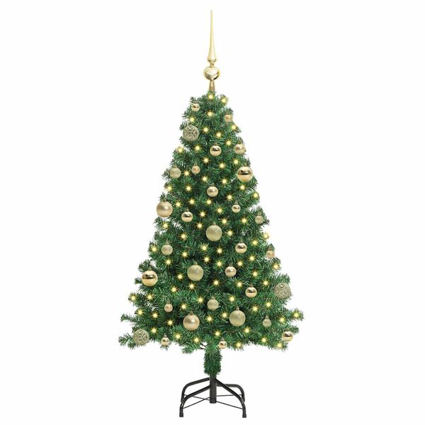vidaXL Árbol de Navidad artificial Verde 120 cm PVC y Acero y Plástico