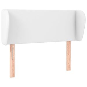 vidaXL Cabecero de cuero sint&eacute;tico blanco 83x23x78/88 cm