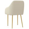 vidaXL Sillas de comedor 2 unidades terciopelo crema