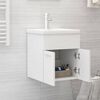 vidaXL Mueble con lavabo blanco madera contrachapada