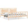 vidaXL Estructura de cama con cabecero madera maciza 180x200 cm