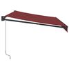 vidaXL Toldo retr&aacute;ctil manual color burdeos 350x250 cm