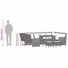 vidaXL Set de sof&aacute;s de jard&iacute;n 4 pzas y cojines rat&aacute;n sint&eacute;tico gris