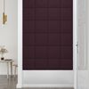 vidaXL Paneles de pared 12 uds tela morado 30x30 cm 1,08 m&sup2;