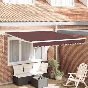 vidaXL Toldo retr&aacute;ctil autom&aacute;tico burdeos 300x250 cm