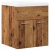 vidaXL Juego de muebles de ba&ntilde;o 2 piezas madera ingenier&iacute;a envejecida