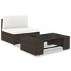 vidaXL Juego de muebles de jard&iacute;n 2 piezas rat&aacute;n sint&eacute;tico marr&oacute;n