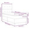 vidaXL Cama tipo Box Spring con colch&oacute;n Taup&eacute; 90 x 200 cm tela