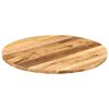 vidaXL Tablero de mesa redondo madera maciza mango rugosa &Oslash; 80x2,5 cm