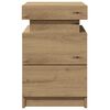 vidaXL Mesitas noche con LED 2 uds madera roble artisian 35x39x55 cm